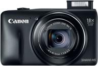 📷 enhanced with seo: canon powershot sx600 hs 16mp digital camera in sleek black shade logo