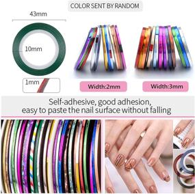 img 3 attached to Striping Multicolor Popular Colors Self Adhesive