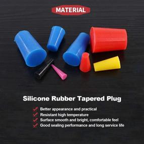 img 2 attached to Hilitchi 50 Pcs 1/16” to 5/8” Silicone Rubber Plug Kit: Ideal Masking Tool for Powder Coating, Painting, Anodizing, Plating – With Convenient Storage Box