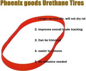 img 2 attached to Premium Urethane Band Saw Tires 12 inch x 7/8 inch x .095 inch 2 Pack for Craftsman Band Saws - Phoenix Goods Stand Out!