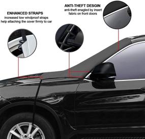 img 2 attached to Extra Large Waterproof Car Windshield Snow Cover with Magnetic and Elastic Fixing Hooks for Most Cars - Ultimate Wiper Protector and Window Cover