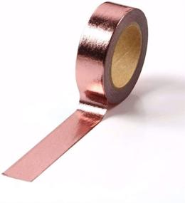 img 2 attached to Набор матовой золотой бумаги Washi - 6 рулонов шириной 15 мм, длиной 10 м, цветные самоклеящиеся маскировочные ленты для скрапбукинга, рукоделия и украшения искусства
