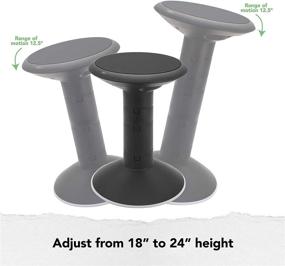 img 3 attached to 🪑 Storex Active Tilt Stool – Ergonomic Seating for Flexible Office Spaces and Standing Desks, Adjustable Height 12-24 Inches, Black (00320U01C)
