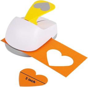 img 4 attached to ❤️ White 3-inch Heart Craft Lever Punch - Ideal for DIY Handmade Paper Projects