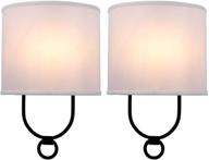 viluxy modern bedside wall sconces with white fabric shade - set of 2 | stylish lighting fixture for bedroom, hallway, entryway, passway, bathroom, vanity логотип