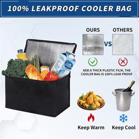 img 2 attached to 🚙 Versatile SUV Trunk Organizer with Leakproof Cooler Bag - Waterproof Car Storage & Collapsible Cargo Solution for Groceries, Van, Sedans & Auto