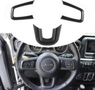 abs auto steering wheel covers panel decoration interior accessories for 2018-2021 jeep wrangler jl logo