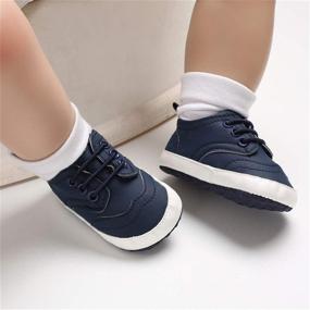 img 3 attached to 👟 Premium PU Leather Oxford Shoes for Baby Boys and Girls | Soft Sole Moccasins for Infants and Toddlers | Stylish Crib Dress Shoes and Sneakers by BENHERO