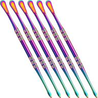6 piece stainless steel rainbow wax carving tool set - sculpting spoon, 4.75 inch logo