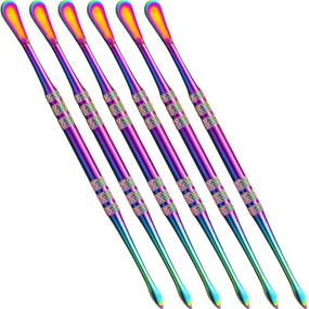 img 4 attached to 6 Piece Stainless Steel Rainbow Wax Carving Tool Set - Sculpting Spoon, 4.75 Inch