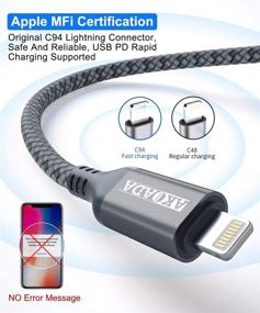 img 2 attached to ⚡ Superfast and Durable: AkoaDa Lightning Charger Braided Compatible