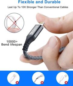 img 1 attached to ⚡ Superfast and Durable: AkoaDa Lightning Charger Braided Compatible