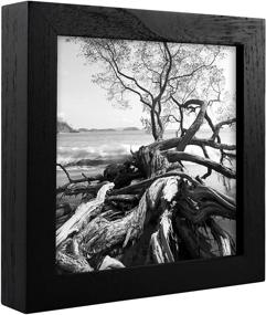 img 2 attached to 🖼️ MCS Art Frame with Black Mat Opening, Dimensions: 6 x 6 inches