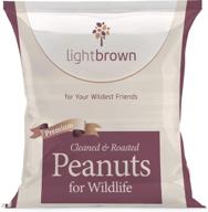 lightbrown premium cleaned & roasted peanuts: no mess wholesome bird seed for wild birds and wildlife! logo