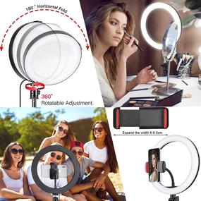 img 2 attached to 💡 Orieta 10" Selfie Ring Light: Enhance Your Live Streams and Makeup with Dimmable Beauty LED Light and Phone Holder