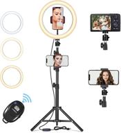 💡 orieta 10" selfie ring light: enhance your live streams and makeup with dimmable beauty led light and phone holder logo