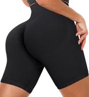 janvur women's smile contour seamless shorts booty 👖 lifting scrunch tiktok shorts: enhance your curves with style логотип