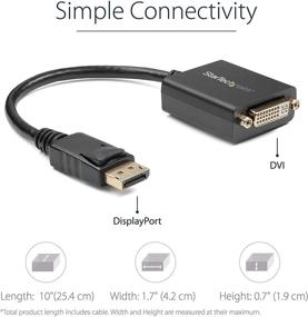 img 2 attached to 🔌 StarTech.com DisplayPort to DVI Adapter - Premium DisplayPort to DVI-D Adapter Converter 1080p - DP 1.2 to DVI Monitor Cable Dongle - DP to DVI Video Adapter - Latching DP Connector (DP2DVI2)