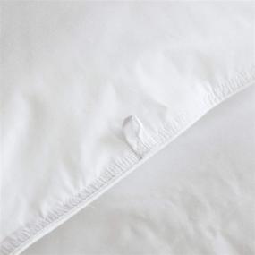 img 1 attached to All Season Goose Down Alternative Comforter - Queen Size (White) | Ultra Soft Double Brushed Microfiber Quilt Cover | Baffled Box Stitched with Corner Tabs