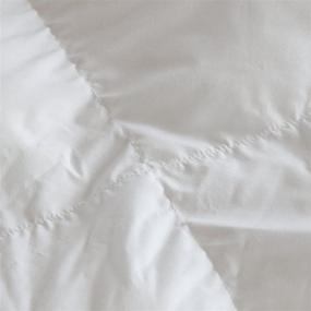 img 2 attached to All Season Goose Down Alternative Comforter - Queen Size (White) | Ultra Soft Double Brushed Microfiber Quilt Cover | Baffled Box Stitched with Corner Tabs