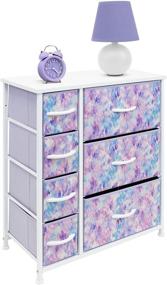 img 2 attached to 🗄️ Sorbus Dresser Organizer: Stylish and Functional Bedroom Storage Solution for Kids - Boys & Girls - 7 Drawers, Tie-Dye Blue/Pink/Purple