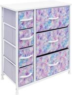 🗄️ sorbus dresser organizer: stylish and functional bedroom storage solution for kids - boys & girls - 7 drawers, tie-dye blue/pink/purple логотип