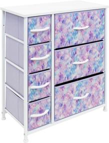 img 4 attached to 🗄️ Sorbus Dresser Organizer: Stylish and Functional Bedroom Storage Solution for Kids - Boys & Girls - 7 Drawers, Tie-Dye Blue/Pink/Purple