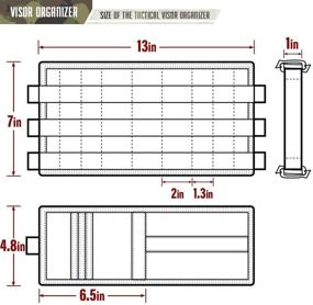 img 1 attached to 🚘 WYNEX Molle Панель организатора на козырьке: Тактическое солнцезащитное козырьковое покрытие для автомобиля с эластичными слотами и карманами для хранения для F150 F550