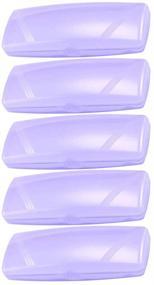 img 4 attached to 😎 5PCS SUPVOX Plastic Eyeglasses Case - Anti-pressure Clear Glasses Protector, Portable Hard Case Box (Light Green)