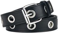 grommet leather double buckle vintage men's accessories logo