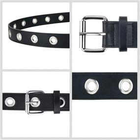 img 2 attached to Grommet Leather Double Buckle Vintage Men's Accessories