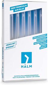 img 3 attached to 🥤 Halm Glass Straws - Set of 6 Reusable Drinking Straws + Eco-Friendly Cleaning Brush - German-Made - Dishwasher Safe - 20 cm (8 in) x 0.9 cm - Straight Design - Ideal for Smoothies, Cocktails