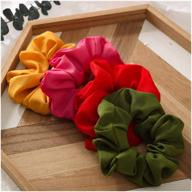 🎀 20pcs soft chiffon hair scrunchies: stylish hair ties for women and girls - elastic hair bands and ponytail holders with teen girls chiffon accessories logo