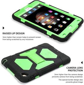 img 3 attached to 📱 ACEGUARDER iPad Mini 4 Case: Full Body Protective Premium Soft Silicone Cover with Adjustable Kickstand in BGreen - Ultimate Protection for Your Device