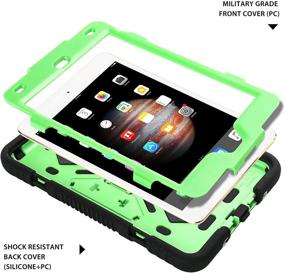 img 1 attached to 📱 ACEGUARDER iPad Mini 4 Case: Full Body Protective Premium Soft Silicone Cover with Adjustable Kickstand in BGreen - Ultimate Protection for Your Device