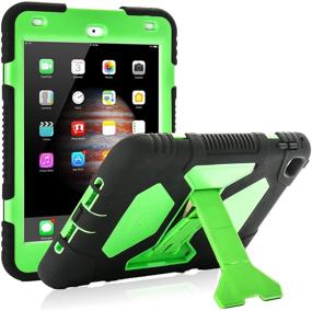 img 4 attached to 📱 ACEGUARDER iPad Mini 4 Case: Full Body Protective Premium Soft Silicone Cover with Adjustable Kickstand in BGreen - Ultimate Protection for Your Device