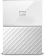 внешний портативный жесткий диск wd my passport ёмкостью 1 тб - usb 3.0 - белый (wdbynn0010bwt-wesn) логотип