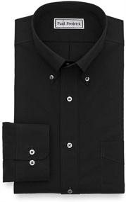 img 1 attached to Effortless Style and Comfort: Paul Fredrick Non Iron Cotton Button-Up Shirts