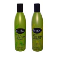 🌿 shikai tea tree oil shampoo & conditioner set: refreshing hair & scalp with peppermint & tea tree essential oils, soap-free alternative (12 ounces each) logo