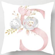 🌸 eanpet abc letter flowers throw pillow covers: decorative cushion protectors for sofa, couch, car, bedroom, and home décor logo