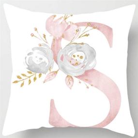 img 2 attached to 🌸 Eanpet ABC Letter Flowers Throw Pillow Covers: Decorative Cushion Protectors for Sofa, Couch, Car, Bedroom, and Home Décor