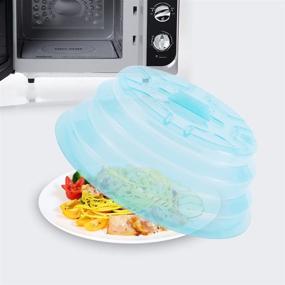 img 3 attached to 🍽️ Kichwit Collapsible Silicone Microwave Plate Cover - 11", Splash Guard, BPA-Free & Dishwasher-Safe