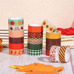 img 1 attached to 🍂 Whaline 18 Rolls Fall Washi Tape 177Ft Autumn Masking Tape with Pumpkin, Leaves and Fall-themed Decorations for Scrapbooking, Journaling, DIY Crafts, Gift Wrapping - 0.6 Inch Width