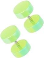 acrylic green cheater earrings surgical logo