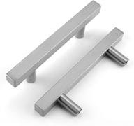 🔳 oyx 10-pack brushed nickel cabinet pulls: modern stainless steel 3-inch hole center kitchen cabinet handle logo