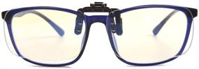 img 3 attached to 👓 Enhanced Computer Eye Protection: Clip-On Blue Light Filter Glass Clips for Anti-glare Relief - Unisex