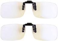 👓 enhanced computer eye protection: clip-on blue light filter glass clips for anti-glare relief - unisex logo