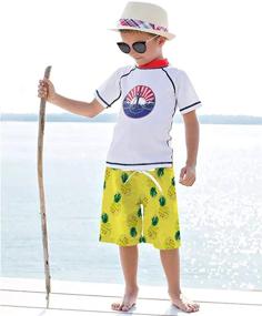 img 1 attached to 🍍 RAISEVERN Pineapple Swimwear for Boys' Clothing and Swimming