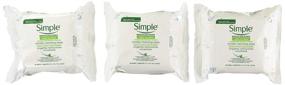 img 2 attached to 🌿 Convenient 3 Pack of Simple Micellar Makeup Remover Wipes - 25 Count Each