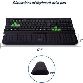 img 2 attached to 🖥️ BRILA Ergonomic Keyboard and Mouse Wrist Rest Support Cushion Pad Set - Soft Memory Foam Gel Padding & Non-Slip Palm/Hand/Wrist Pain Relief Rest Pad for Office Work, PC Gaming, Laptop